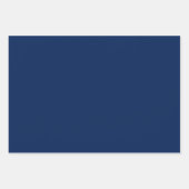 ネイビーインディゴ無地のカラー |クラシック |エレガント | ラッピングペーパーシート (正面2)