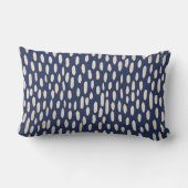 ネイビーウィズクリームスペクルス装飾用クッション ランバークッション (裏面)