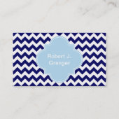 ネイビーウィットシェブロンリットブルークローバーモノグラム 名刺 (裏面)