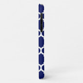 ネイビーウィットモロッココーラルレッド3イニシャルモノグラム Case-Mate iPhoneケース (裏面/左)