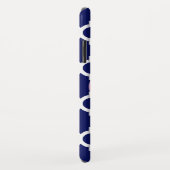 ネイビーウィットモロッコ#5ホットピンク3イニシャルモノグラム Case-Mate iPhoneケース (裏面/右)