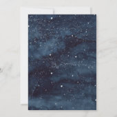 ネイビーウィンターウォーターカラークリスマスディナーパーティー 招待状 (裏面)