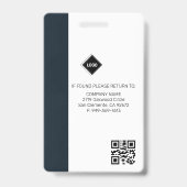 ネイビーウェーブ |社員の写真ID会社のセキュリティ バッジ (裏面)