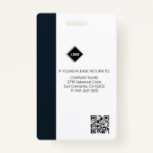 ネイビーウェーブ |社員の写真ID会社のセキュリティ バッジ (裏面)