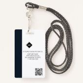 ネイビーウェーブ |社員の写真ID会社のセキュリティ バッジ (裏面ランヤード)