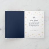 ネイビーウォーターカラーインク&ジュエリーウィンターナイトホリデー カード (内部)