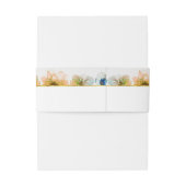 ネイビーウォーターカラーフラワーズ金ゴールドフレーム秋の結婚式 招待状ベリーバンド (裏面例)