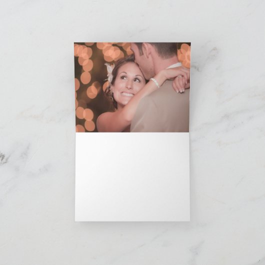 ネイビーウォーターカラーフラワールサンクスカード サンキューカード (内部)