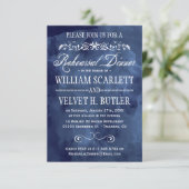 ネイビーウォーターカラーボヘミアンリハーサルディナー 招待状 (スタンド正面)