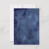 ネイビーウォーターカラーボヘミアンリハーサルディナー 招待状 (裏面)