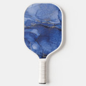 ネイビーウォーターカラーモノグラム&名前カスタマイズ可能 ピックルボールラケット (裏面)