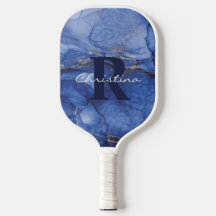 ネイビーウォーターカラーモノグラム&名前カスタマイズ可能