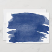 ネイビーウォーターカラー金ゴールド送別パーティの招待状 招待状 (裏面)