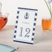 ネイビーウォーター航海のカラーいかりモノグラ結婚ム 台座サイン (インサイチュ)