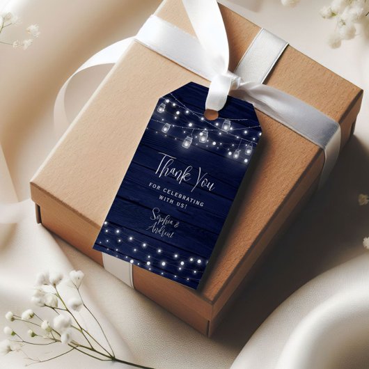 ネイビーウッドメイソンジャースライツ結婚ズギフトラベル ギフトタグ