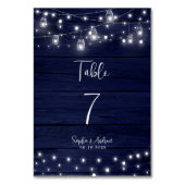 ネイビーウッドメイソンジャースライツ結婚ズ テーブルナンバー (正面)