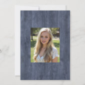 ネイビーウッドユーカリ卒業式招待状 招待状 (裏面)