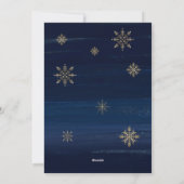 ネイビーエレガントウォータカラーインク&ジュエルフォトリース シーズンカード (裏面)