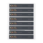 ネイビーエレガントグリーンクリスマスオーナメントスターデコール ラップアラウンドラベル (シート)