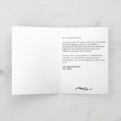 ネイビーエレガントゴールドフォイルハートフェルトサンキューカード 箔グリーティングカード (内側レイダウン)