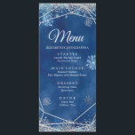 ネイビーエレガントシルバークリスマススノーフレークXVアニョス メニュー<br><div class="desc">ネイビーエレガントシルバースクリスマススノーフレークXVアニョスメニューカード</div>