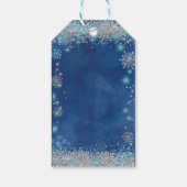 ネイビーエレガントシルバークリスマスミンス ギフトタグ (裏面)