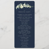 ネイビーエレガントスノーベリー+ユーカリ冬の結婚式 プログラム (裏面)