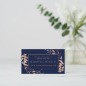 ネイビーエレガントズのWebサイト上のバラ結婚金ゴールドの葉 エンクロージャーカード (スタンド正面)