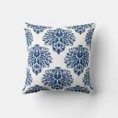 ネイビーエレガントダマスク クッション (裏面)