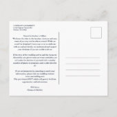 ネイビーエレガントピンク2枚の写真が洗練さ結婚れた ポストカード (裏面)