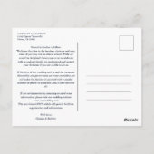 ネイビーエレガントピンク2枚の写真が洗練さ結婚れた ポストカード (裏面)