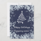 ネイビーエレガントフロスト・ホリデー・企業のパーティー 招待状 (裏面)