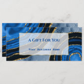 ネイビーエレガントブルアゲート金ゴールドギフト券 (正面/裏面)