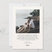 ネイビーエレガントブルーとグリーンプライド写真クリスマス シーズンカード (裏面)