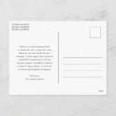 ネイビーエレガントブルーとグリーンプライド写真クリスマス シーズンポストカード (裏面)