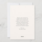 ネイビーエレガントブルーとグリーンプレイドクリスマス シーズンカード (裏面)