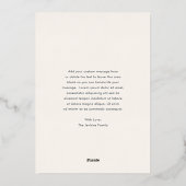 ネイビーエレガントブルーとグリーンプレイドクリスマス 箔シーズンカード (裏面)