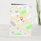 ネイビーエレガントブルーとホワイトモノグラム結婚ズ 招待状 (裏面)