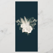 ネイビーエレガントブルーとホワイトローズ結婚ズ メニュー (裏面)