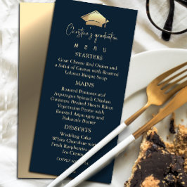 ネイビーエレガントブルーと金ゴールド卒業 メニュー