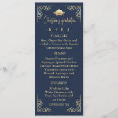 ネイビーエレガントブルーと金ゴールド卒業 メニュー (正面)