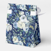 ネイビーエレガントブルーのフローラが私の花嫁になる フェイバーボックス (裏面サイド)