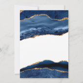 ネイビーエレガントブルーアゲート金ゴールド第一聖餐式 招待状 (裏面)