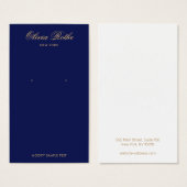 ネイビーエレガントブルーイヤリングディスプレイ (正面&裏面)