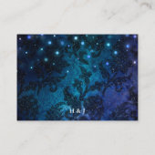 ネイビーエレガントブルーウィンターウェディング詳細 エンクロージャーカード (裏面)