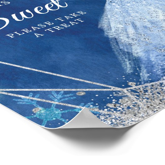 ネイビーエレガントブルーウィンターキンセアニェラ15thは甘い ポスター (角)