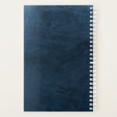 ネイビーエレガントブルーウォーターカラーモノグラム結婚ズ プランナー手帳 (裏面)