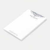 ネイビーエレガントブルーガーリーペイズリーレース ポストイット (アングル)