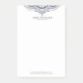 ネイビーエレガントブルーガーリーペイズリーレース ポストイット (正面)