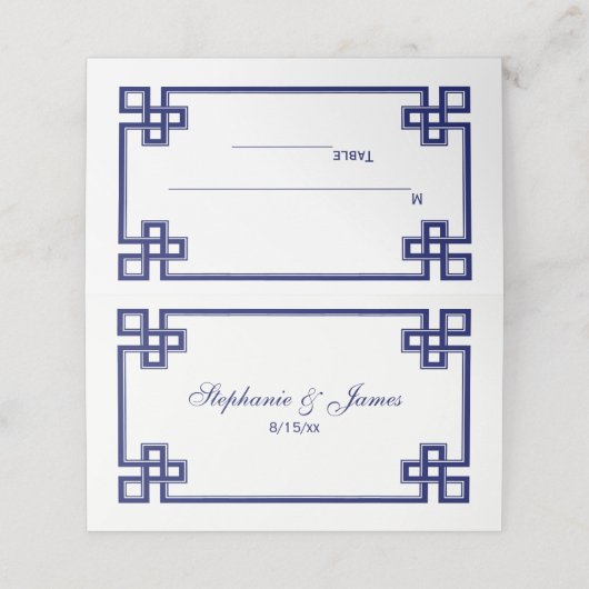 ネイビーエレガントブルーギファンシーリア鍵護衛カード プレイスカード (外部開封)